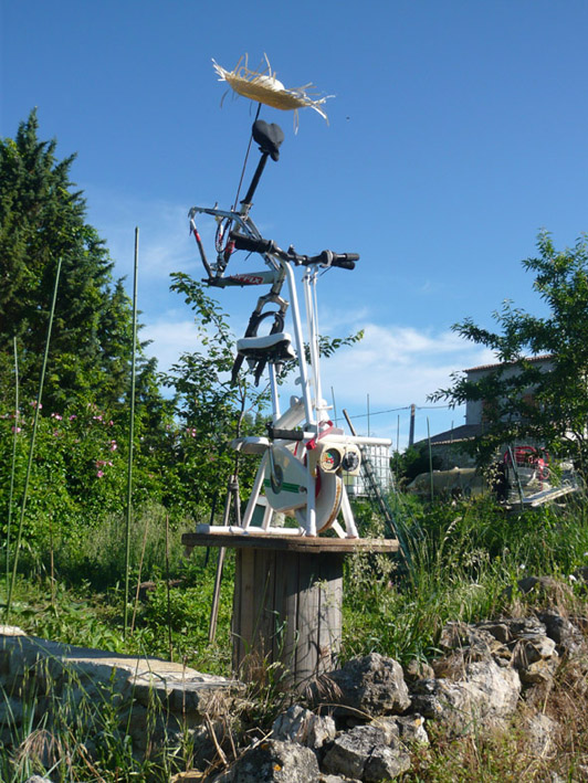 hot rider in the garden